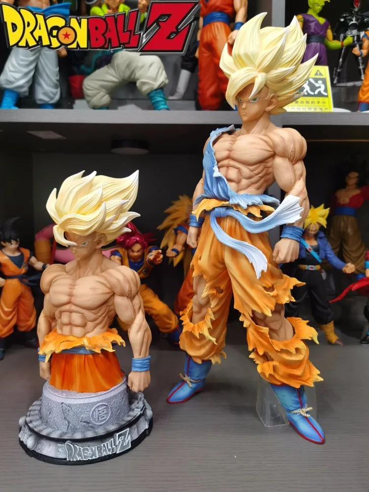 

Фигурка аниме Dragon Ball Z, 43 см, модель Son Goku, модель фигурки кукол Gk Super Saiyan, Декор, коллекционные экшн-фигурки, игрушки G