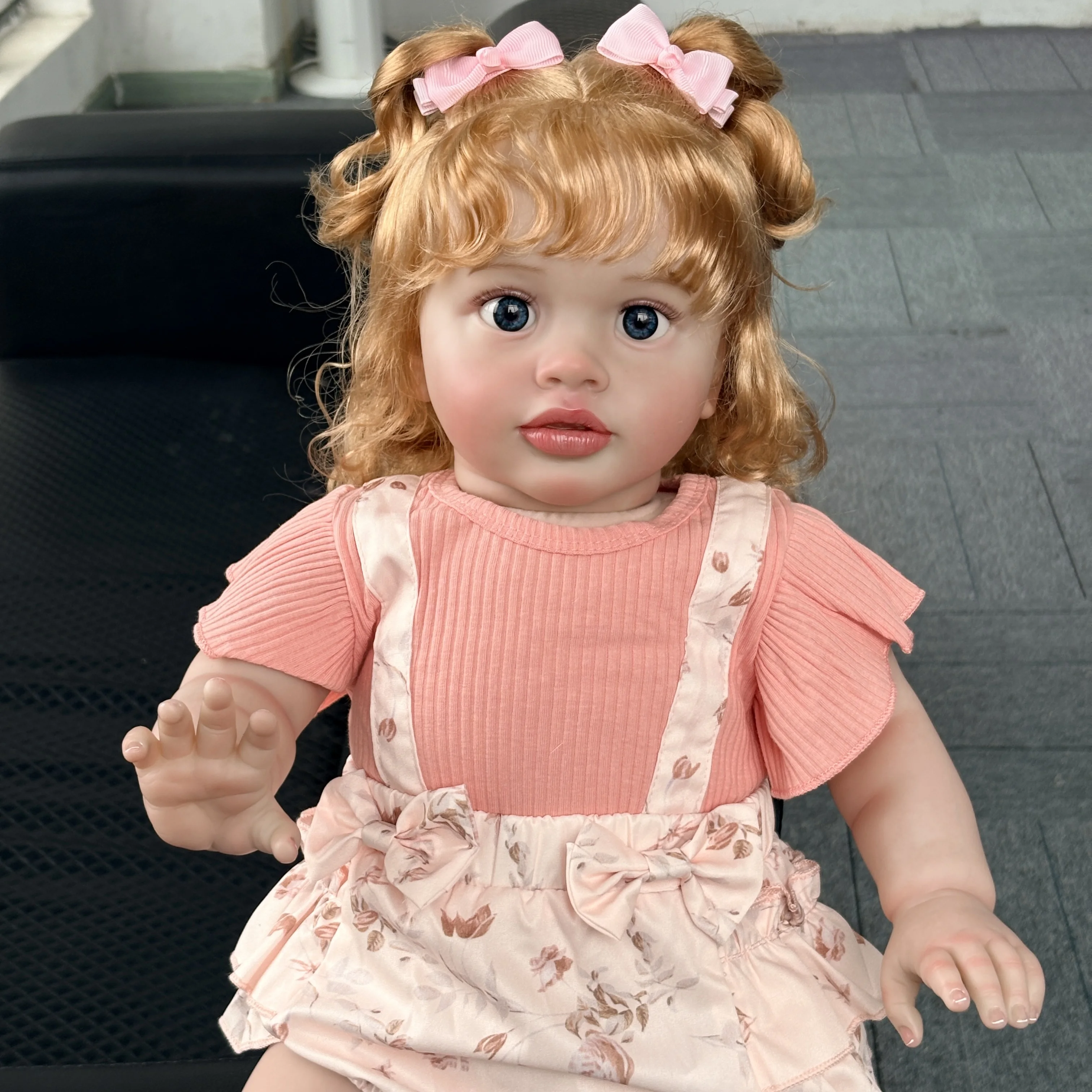 26''66cm Reborn Pippa High Quality Hand Painted Realistic Visible Veins 3D Skin Toddler Girl Lifelike Collectible Art Doll
