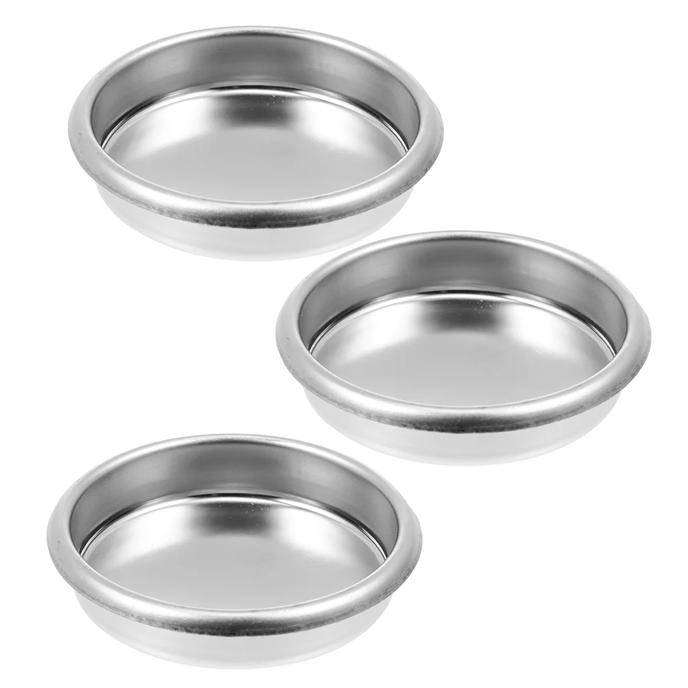 3Pcs Coffee Machine Cleaning Blind Filter Cup Universal Backflush Insert for Semi Automatic Espresso Maker Metal Back Flush