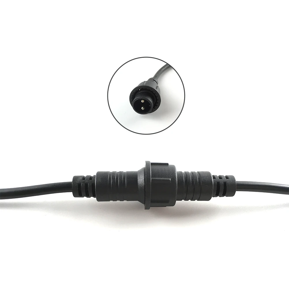 Cable de extensión impermeable IP67 de 2 pines y 2 metros, Cable de alimentación para luces LED al aire libre