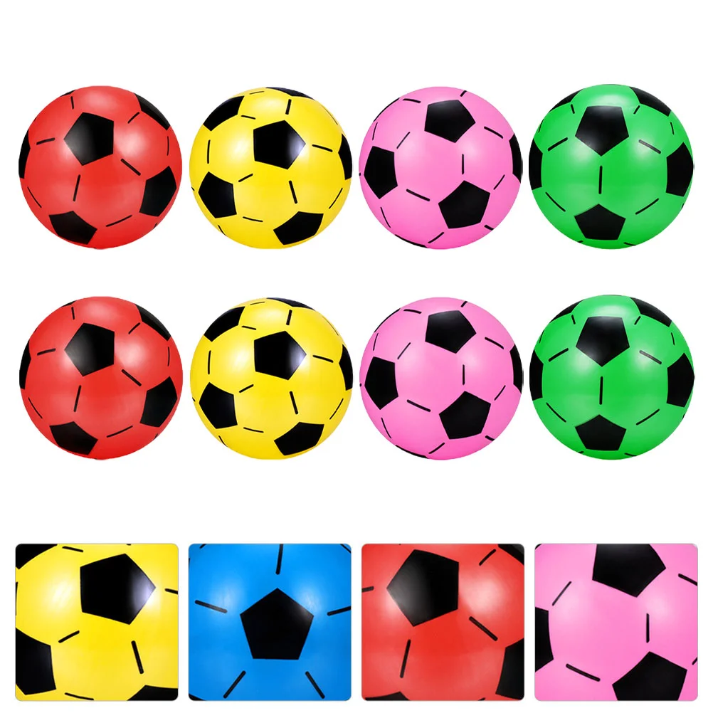 

8 Pcs Inflatable Ball Children Foot Balls Kids Soccer Toy Football Gifts Footballs Sports Colorful