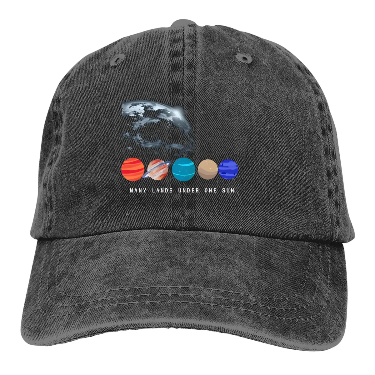 

Many Lands Under One Sun Multicolor Hat Peaked Women's Cap Science Personalized Visor Protection Hats