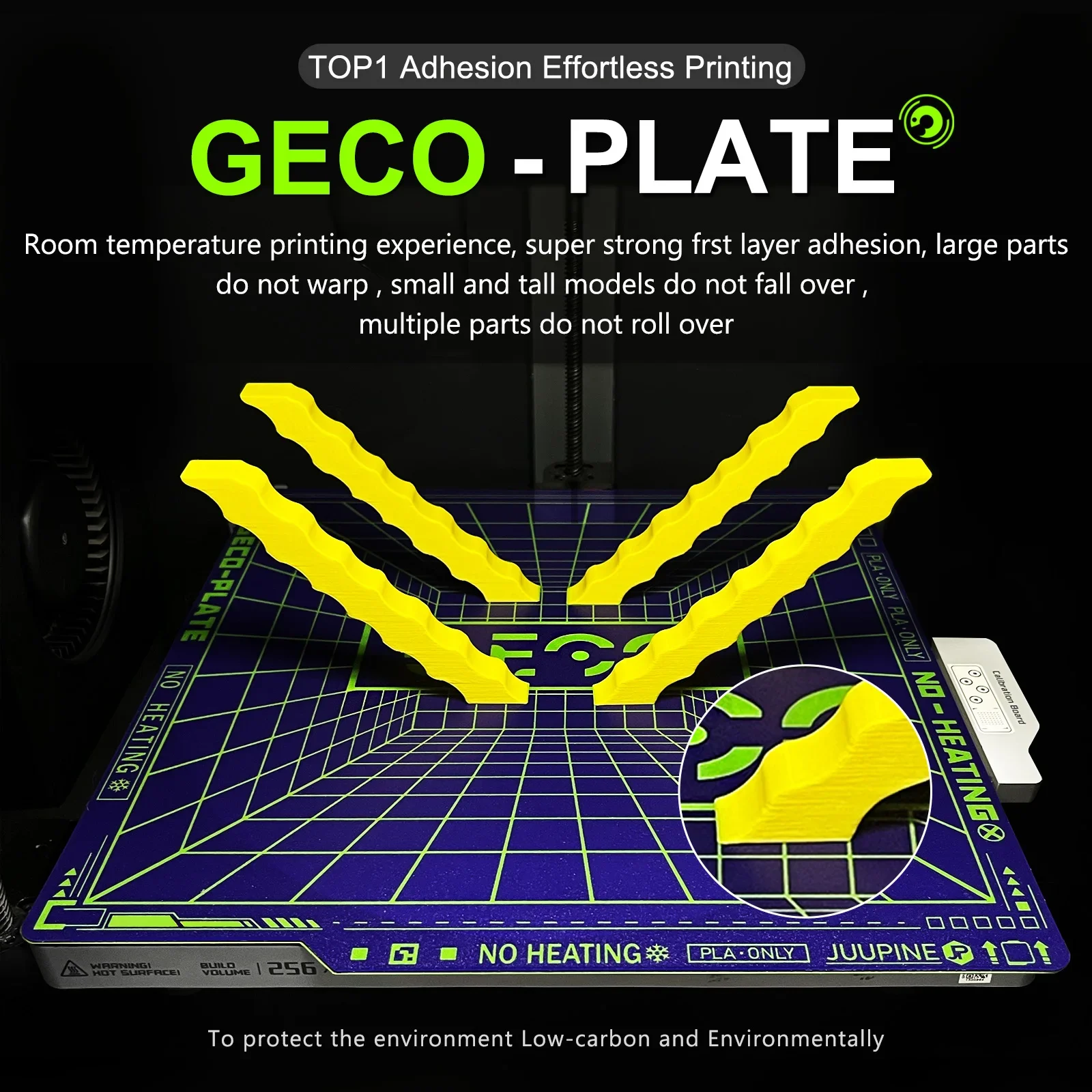Juupine GECO Plate For Bambu Lab H2D X2D Build Plate PLA Bed Cold