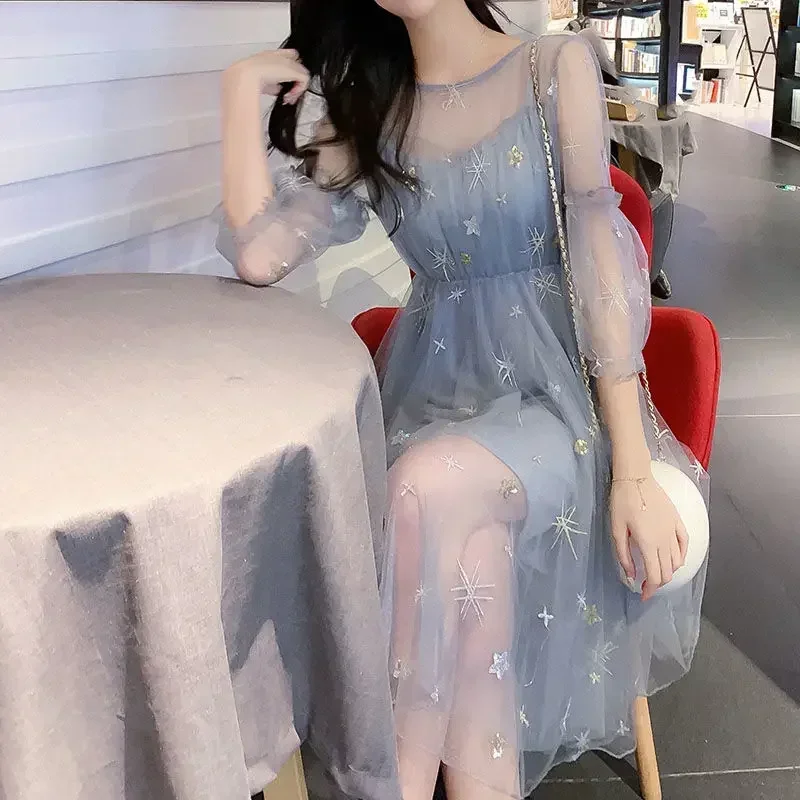 Spring Autumn Trend New Woman Long Sleeve Dress High Quality Luxury Elegant and Beautiful Korean Fashion Hot G Dresses for Women