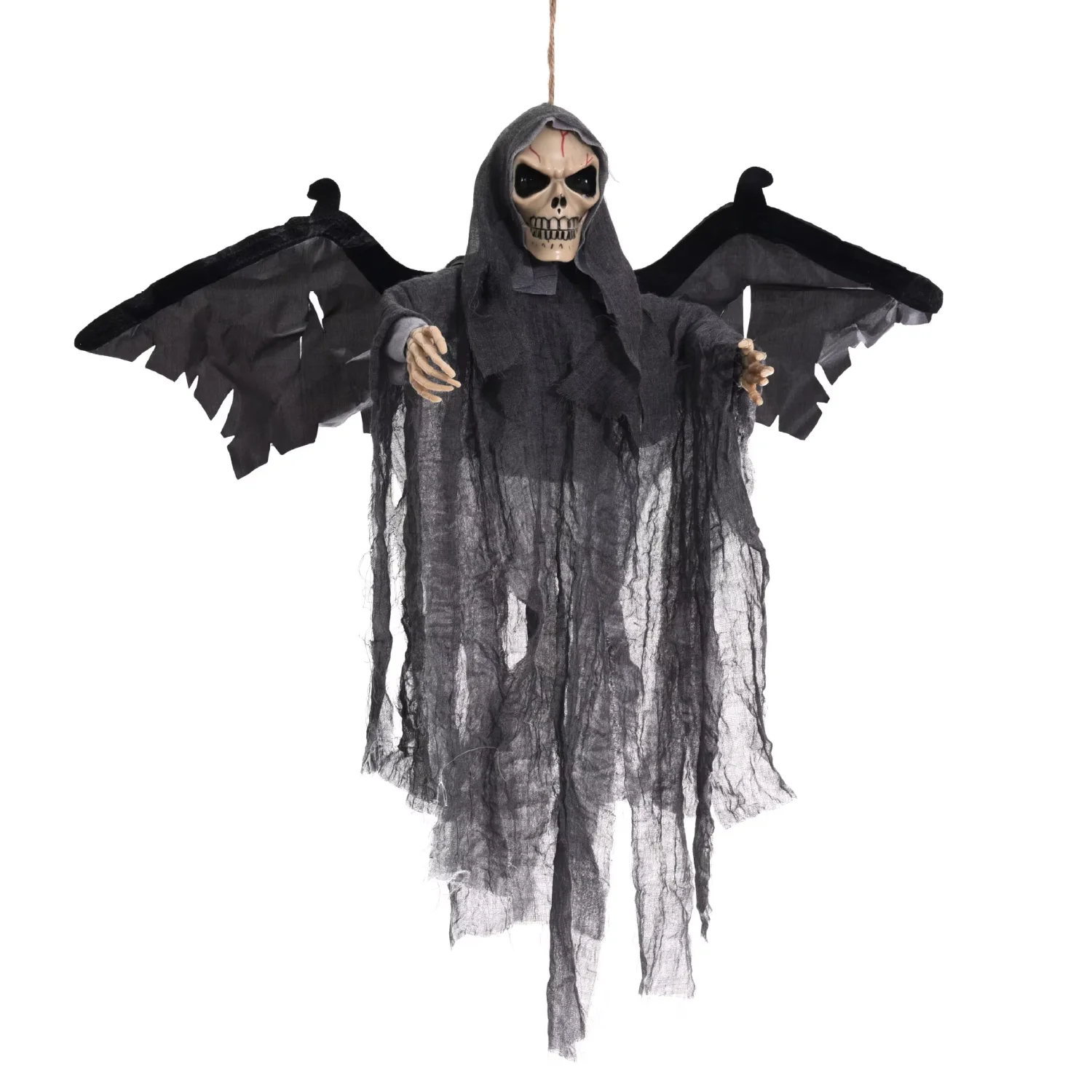 Halloween Voice Control Outdoor Hanging Ghost Wings Moving  Bat  Ghost for Haunted House decorations