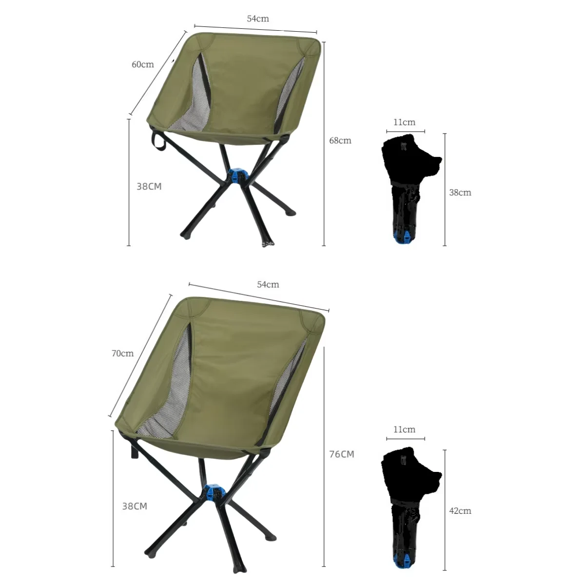 

Outdoor Portable Quick Open CLIQ Chair Lightweight Folding Aluminum Fishing Backpacking Beach Camping Chair