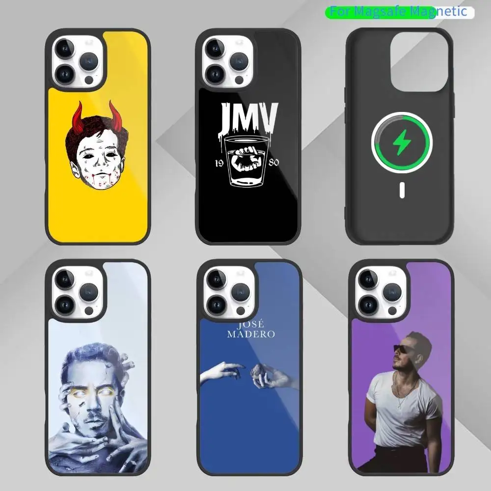 J-Jose Singer M-Madero Phone Case For iPhone 14,16,15,13,17,12,Plus,Pro,Max Magnetic For Magsafe Frosted Cover