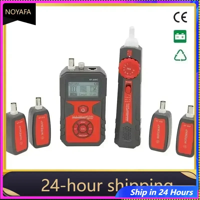 

NF-858C Network Cable Tester with VFL Function LCD Digital Cable Tracker Network Line Finder Wire Tracker PoE Checker