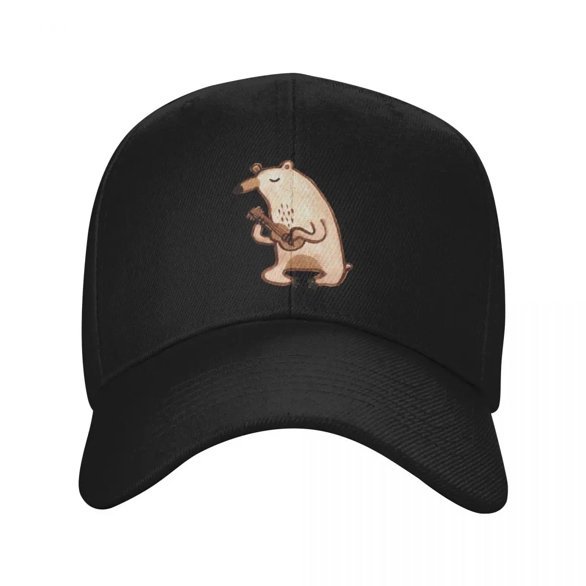 Ukulele Bear Baseball Cap Wild Ball Hat New Hat black Luxury Woman Men's