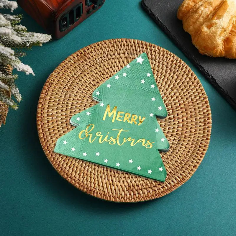 Christmas Tree Paper Napkins Christmas Tree Decorative Napkin Christmas Tree Decorative Dinner Napkins For Home Cafe Restaurant