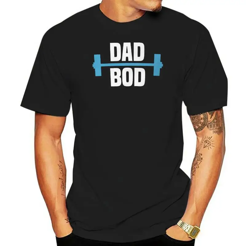 Dad Bod Weight Lifting Man's TShirt Father's day Daddy Grandpa O Neck Tops 100% Cotton T Shirt Humor High Quality Birthday Gifts