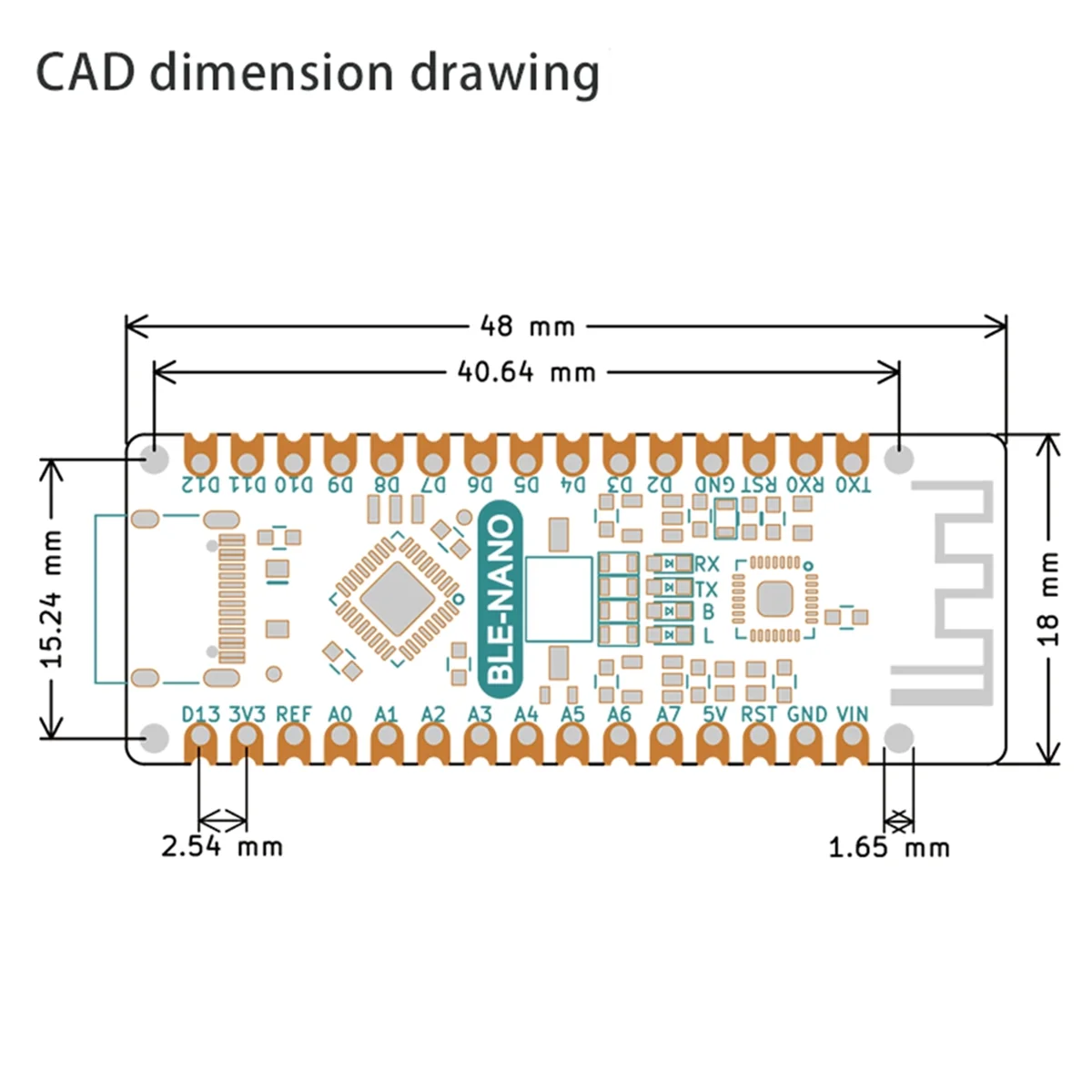 Adequado para interface de placa-mãe Arduino Nano tipo C