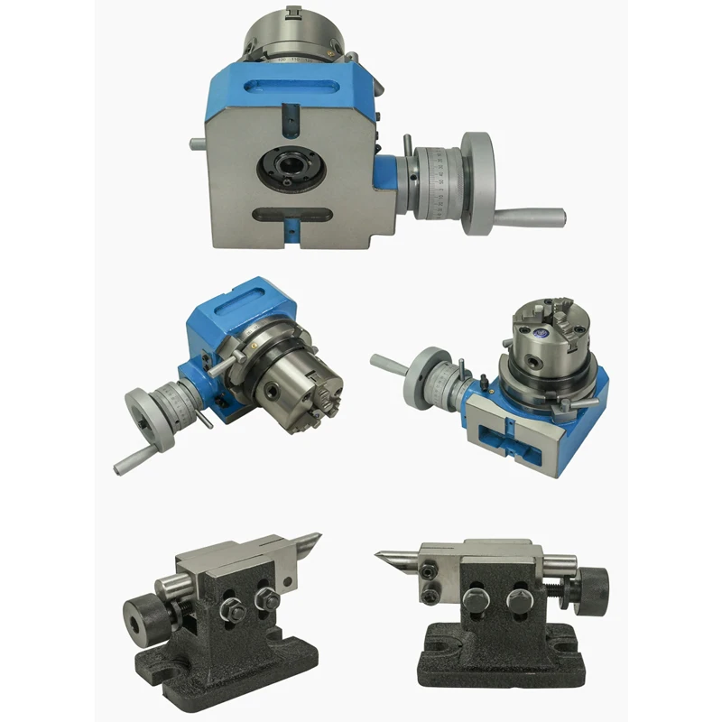 LY 4-6 Inch Horizontal Vertical Super Indexing Spacers Dividing Head Precision Tailstock 3-Jaw Lathe Chuck for CNC Router