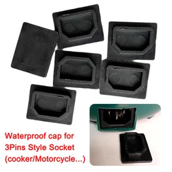 Waterproof Dust Cover for Ac Power C14 Rice Cooker Electric Caldron Motorcycle 3pin Power Connector Socket Protect Sealing Cap