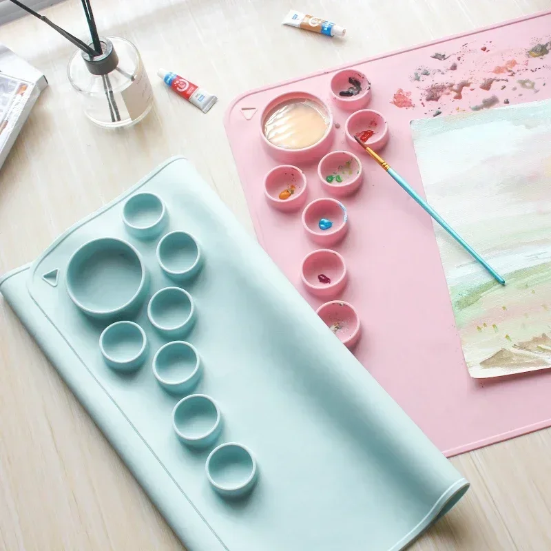 

Silicone Painting Mat Pigment Palette Non-Stick Craft Mat for Painting Ink Blending Watercoloring Stamping Crafting Tool