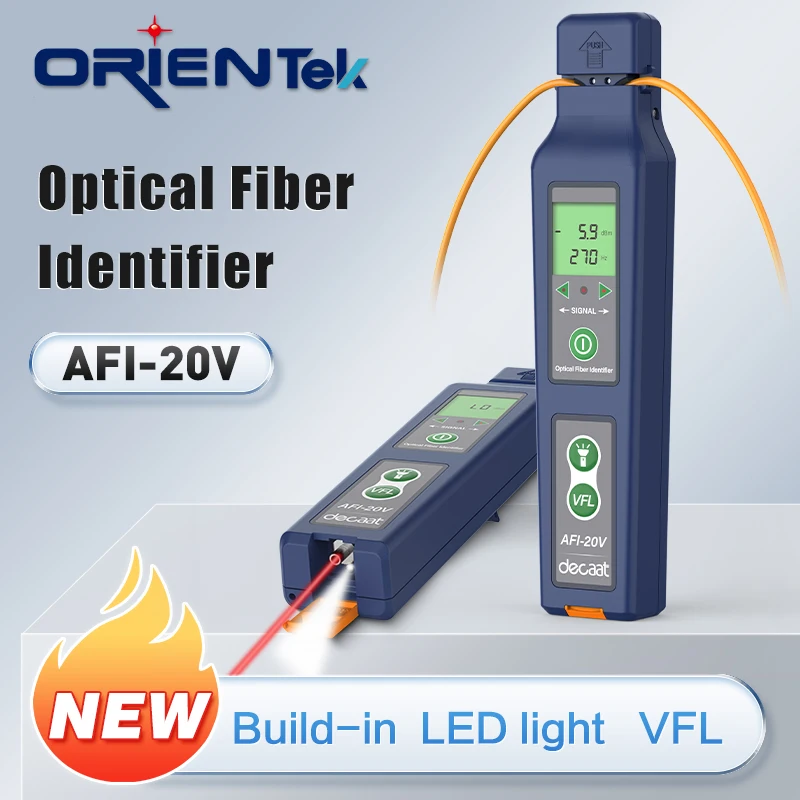 Orientek TFI-40V Optical Fiber Identifier + VFL + LED light, TFI-35 OFI Live Fiber Identifier Detector, Optical Power Meter