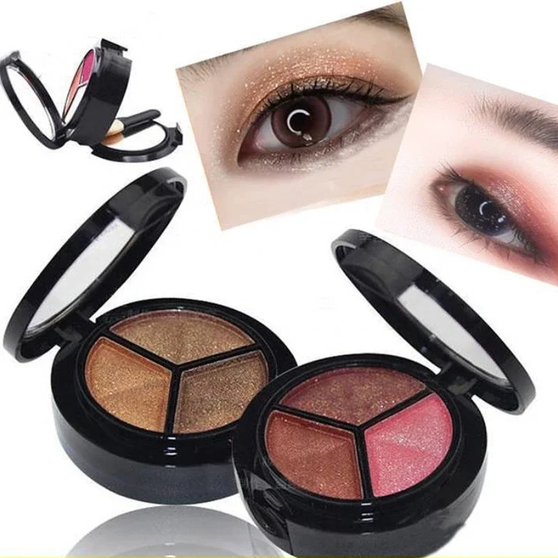 マットアイシャドウパレットシマーメイクアップ銅ブロンザーメタリックアイシャドウ防水スモーキーアイメイクアップヌード化粧品 3 色