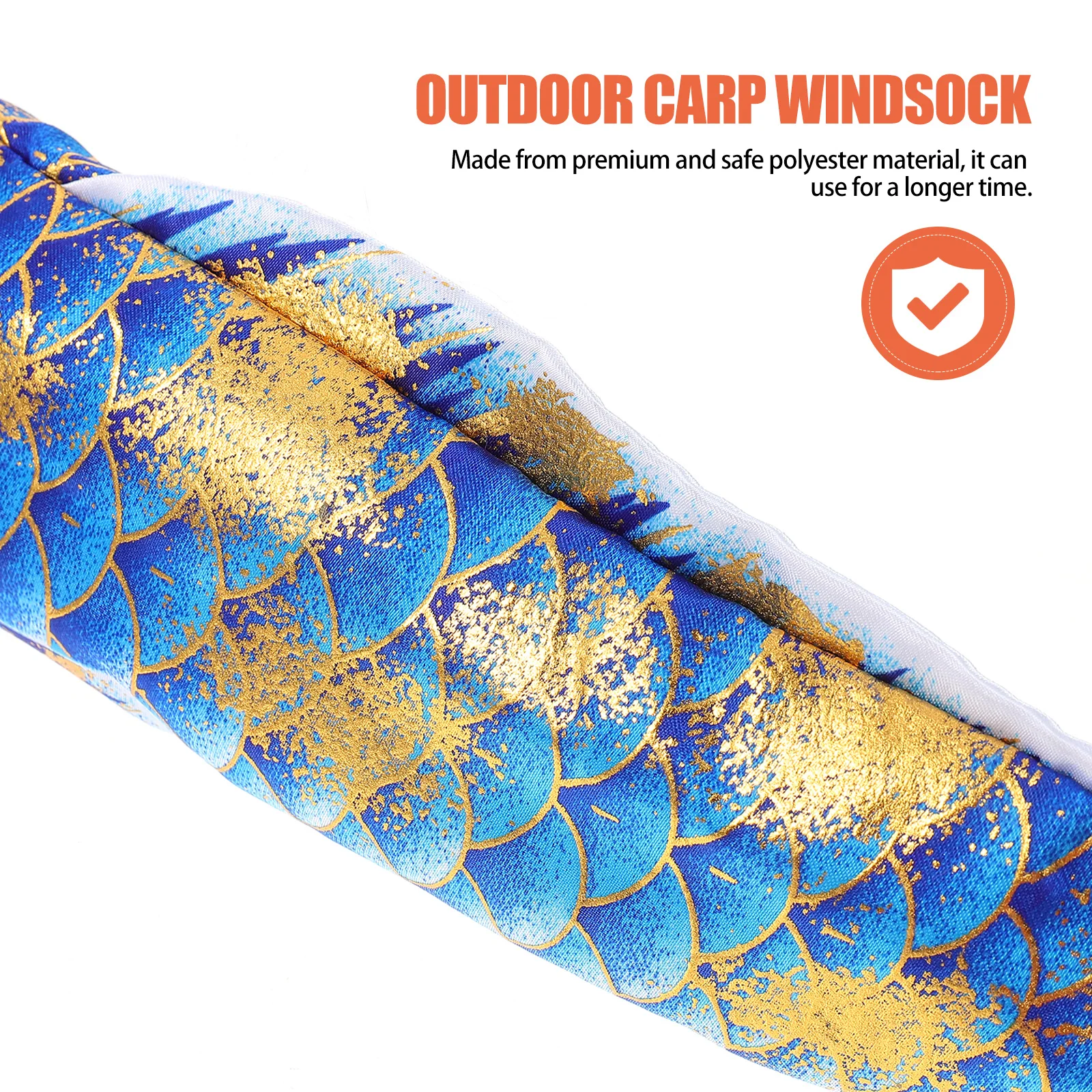 

Outdoor Carp Windsock Flag Delicate Carp Design Polyester Garden Hanging Ornament Wind Sock for Yard Patio Home Door Window