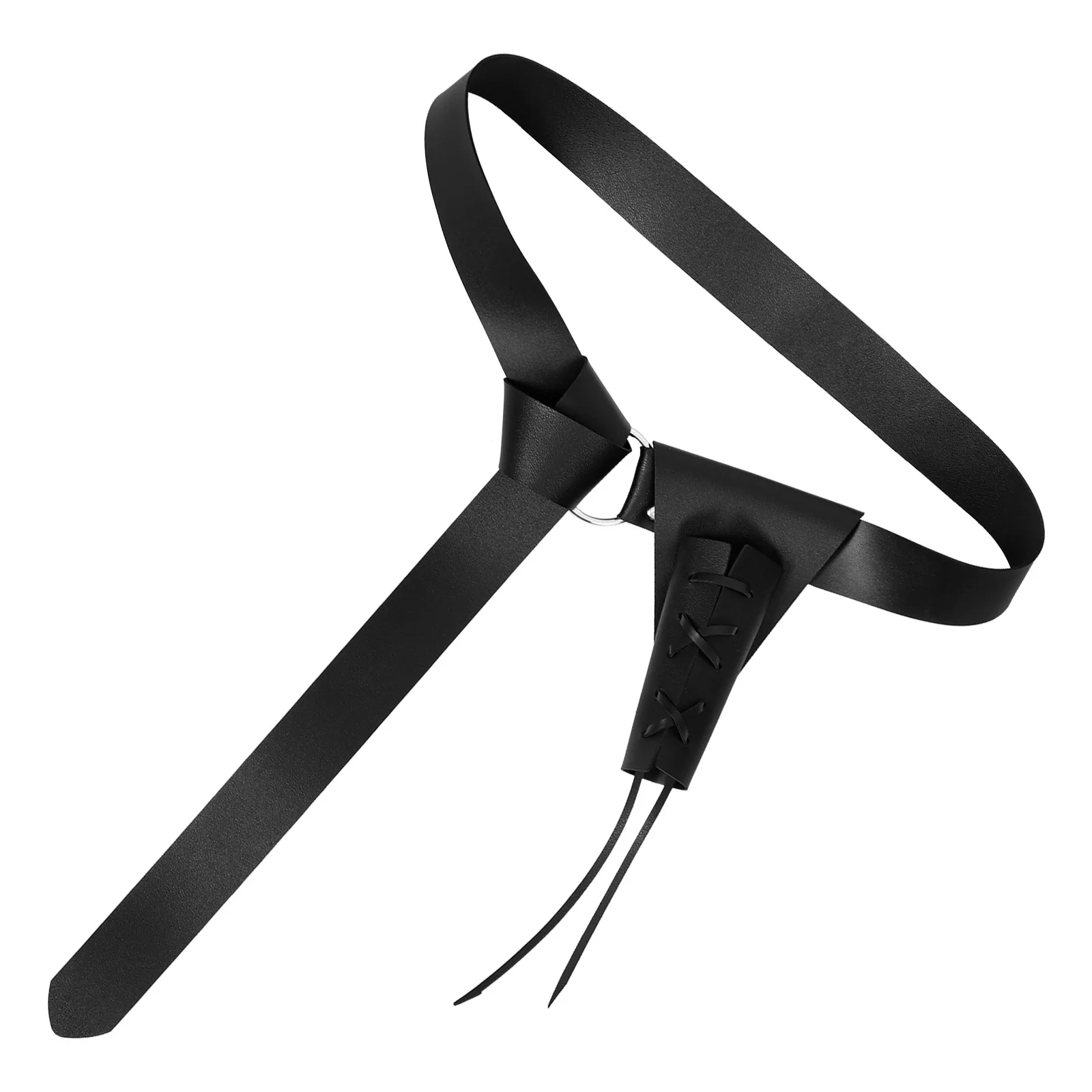 

PU Sword Frog Belt Holder Medieval Renaissance Costume Prop Secure Grip Halloween Role Play Stage Performance