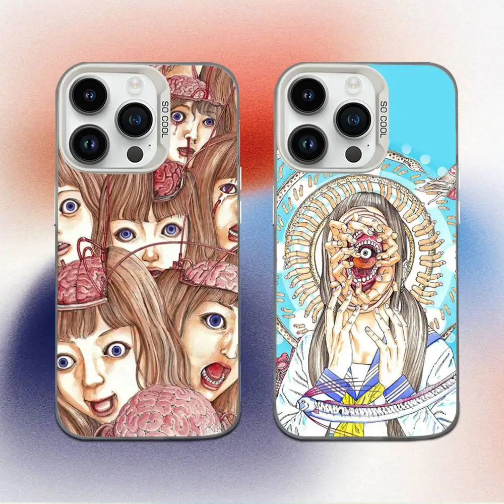 

Shintaro Kago Horror Phone Case For iPhone 16,15,14,13,12,11,Mini,Pro,E,MAX White Candy Matte Shockproof Cover