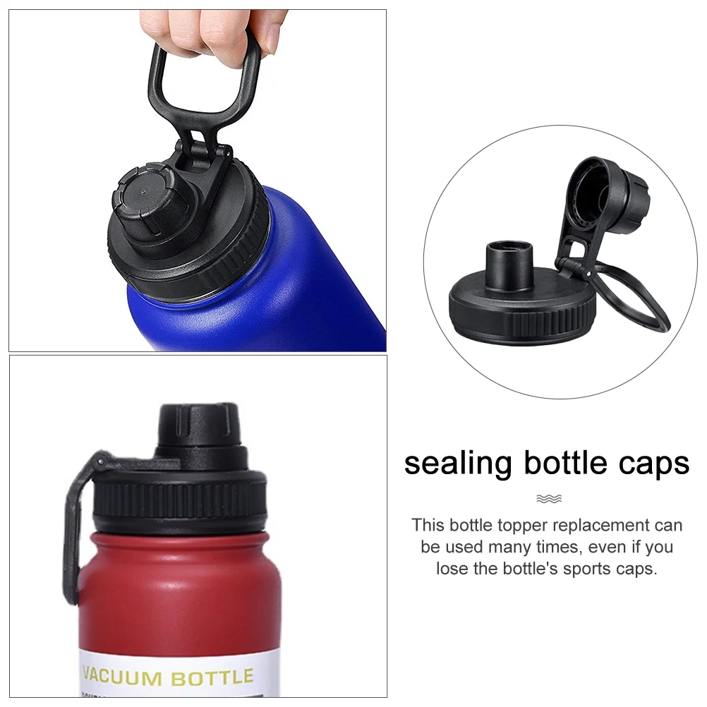 2 Pcs Sports Water Bottle Cap Covers Replacement Lid Wide Mouth Sealing Widemouthed Lids for