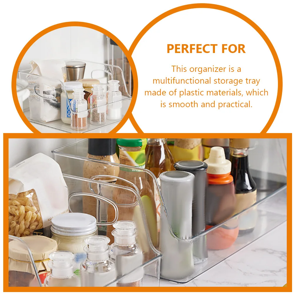 

2Pcs Kitchen Organizer Fruit Storage Box Clear Plastic Vegetable Tray Fridge Food Organizer Fresh Keeping Container Multipurpose