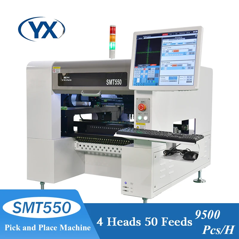 Stock in Europe SMT550 with 50 Feede Factory Promotion Smd Mounting Machine,Led Mounter,Chip Placement Machi