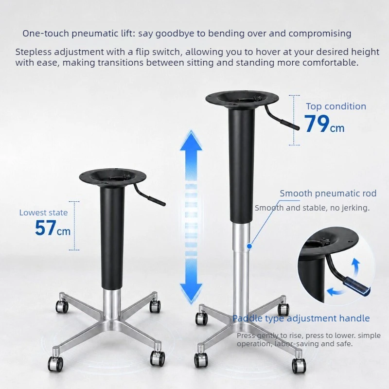 Cross Lifting Aluminum Table Leg Adjustable Desk Bracket Small Dining Side Tea Round Table Stand Furniture Hardware Accessories