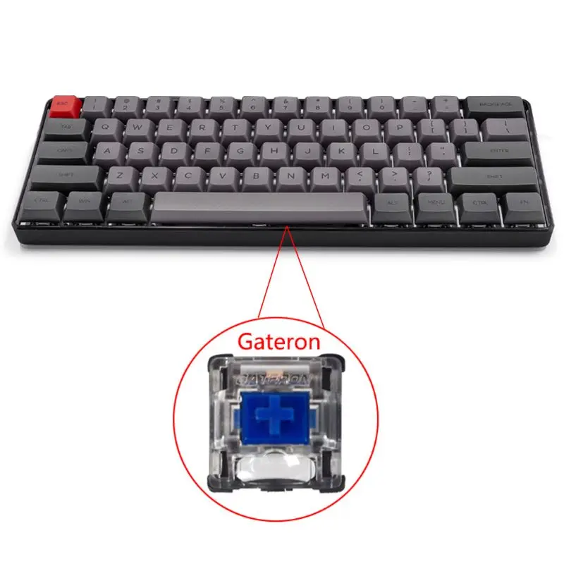 Mechanical Gaming Keyboard 61 Keys 16 million Color LED Backlit Programmable for PC/for Gamer Gateron Optical Sw