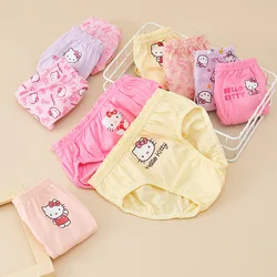 5Pcs/lot Anime Sanrio Girl 100%pure Cotton Underwear Hello Kitty Clothes Kuromi Melody Triangles Shorts Girl Breathable Panties