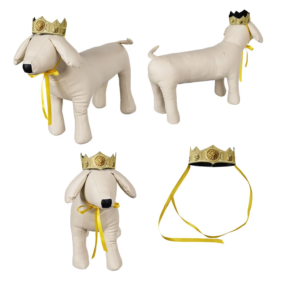 Aegon Cosplay Pet Crown Dog Costume Accessories Pet Dog Clothing Decoration Halloween Carnival Dog Disguise Props