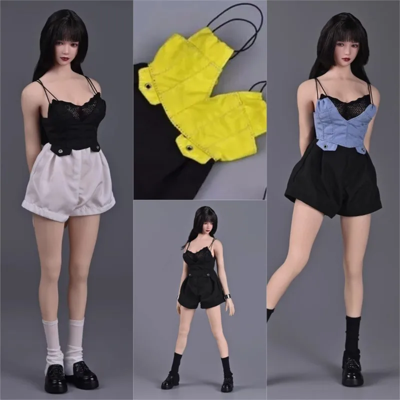 CHILI TOYS CL007 figura de acción femenina a escala 1/6, lencería de encaje, mono con tirantes, ropa, modelo apto para cuerpo de muñecas TBL PH JIAOU de 12 pulgadas