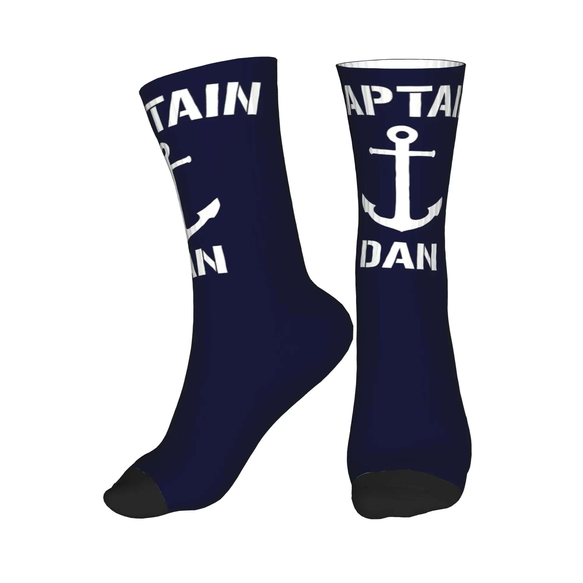 

All Seasons Nautical Captain Anchor Sport Middle Tube Socks Super Soft Crew Socks Funny Stockings for Men Women