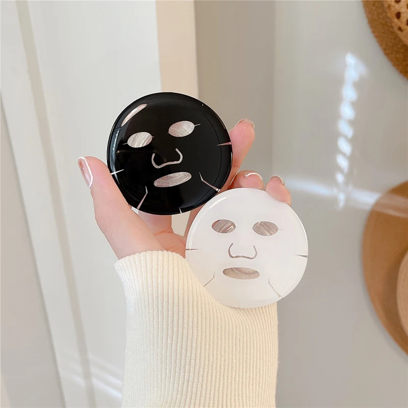 Cute Facial Mask Cellphone Griptok Korea Phone Ring Holder For iPhone 14  Samsung S23 Smart Tok Finger Support Phone Grip Mobile