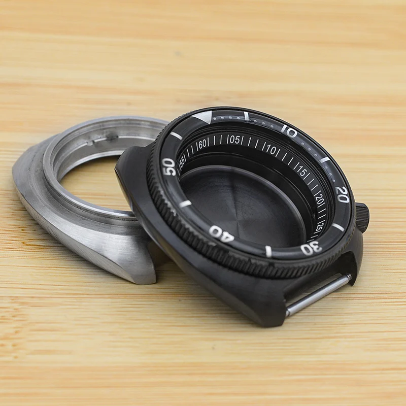 SKX6105 SKX6309 Turtle Watch Cases 44mm Black Turtle Cases For NH35 NH36 Movement Bezel Insert  Dive Men Watch Mod Parts