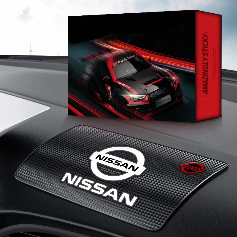 Car Non-Slip Mat Interior Dashboard Phone Silicone Anti-Slip Pad For Nissan Qashqai j11 j10 Juke X Trail t32 Tiida Leaf Versa view 2