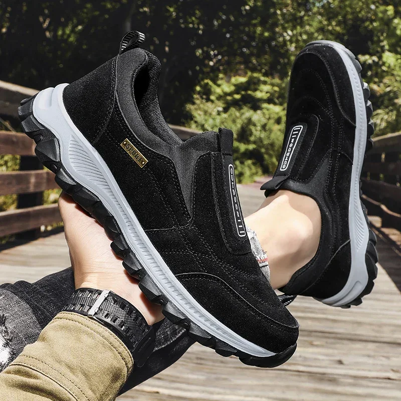 2023 New Outdoor Hiking Camping Light Running Jogging Casual Sports Men\'s Shoes Non-slip Loafers Hiking Shoes Large Size 39-49