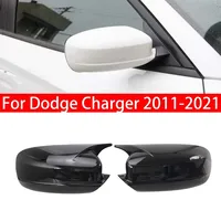 Para Dodge Charger 2011-2021, cubierta de espejo retrovisor lateral para coche, tapa de ala, pegatina Exterior, bocina de puerta, funda de visión trasera, embellecedor de fibra de carbono