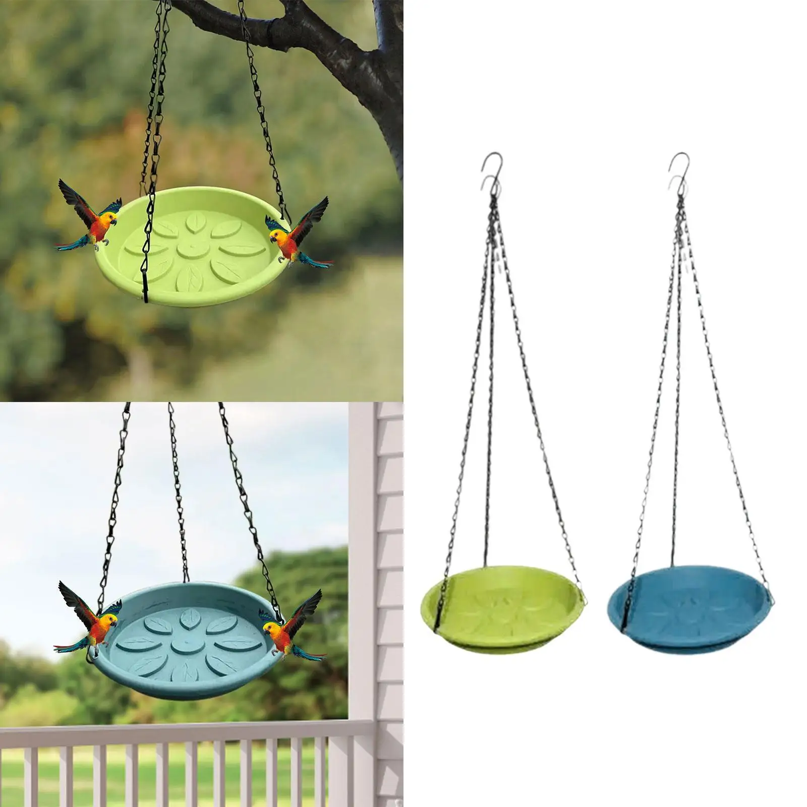 

Hanging Bird Feeder Birdbath Bowl Weather Resistance Practical Water Feeding