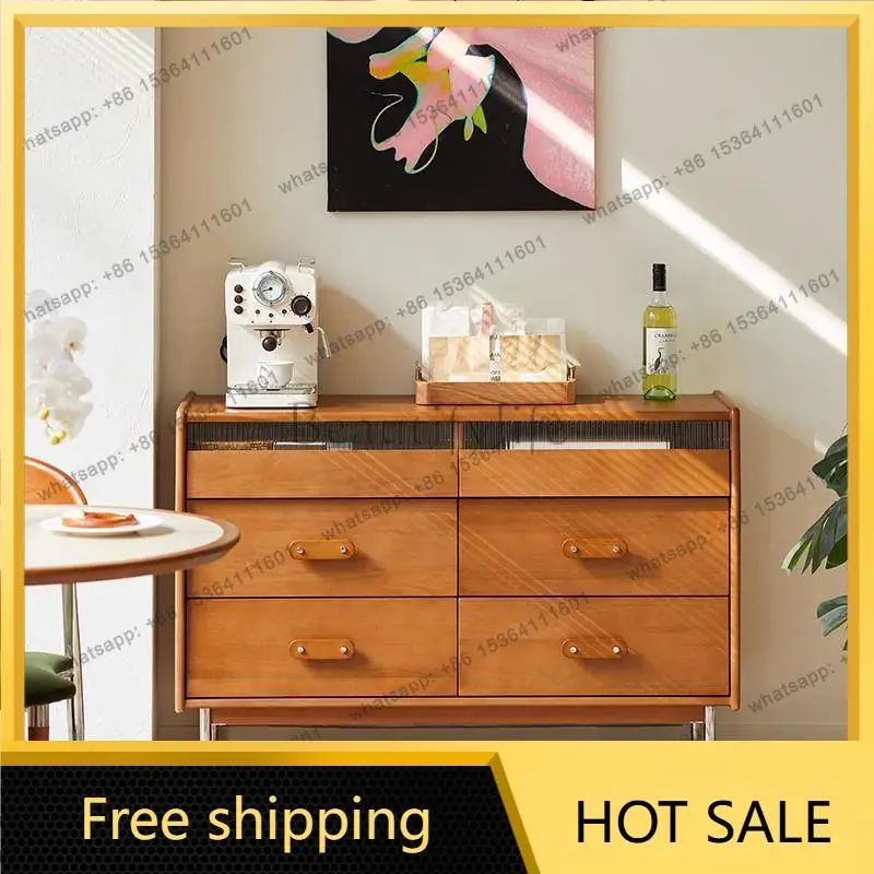 LS new eaves simple small apartment retro style sofa side cabinet bedside storage locker