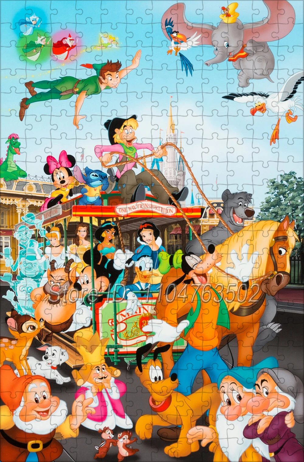 

Пазлы с персонажами анимации Диснея Микки Маус 108/200/300/500/1000 шт. Пазлы для взрослых и детей, интеллектуальные игрушки