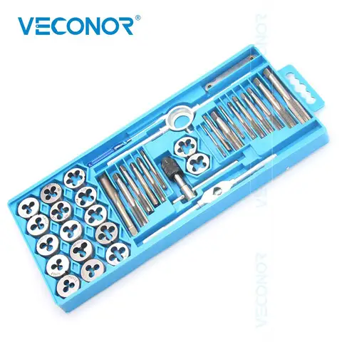 40 pcs M3-M12 tap and die set for metal threading Veconor