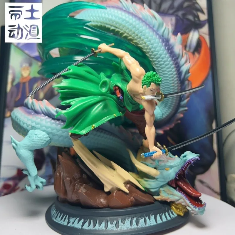 28CM One Piece Figures GK Roronoa Zoro Action Figures Zoro Tornado Anime Figurine PVC Model Collection Ornamen  Birthday Gift