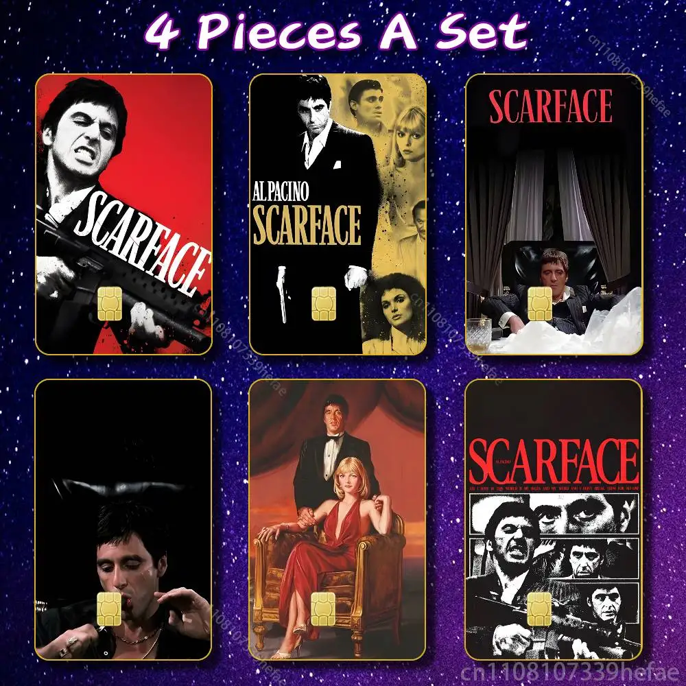 

Movie S-Scarfac 2024 Sticker Skin For Credit Bank Campus Bus Card Cover Self-adhesive Decoration