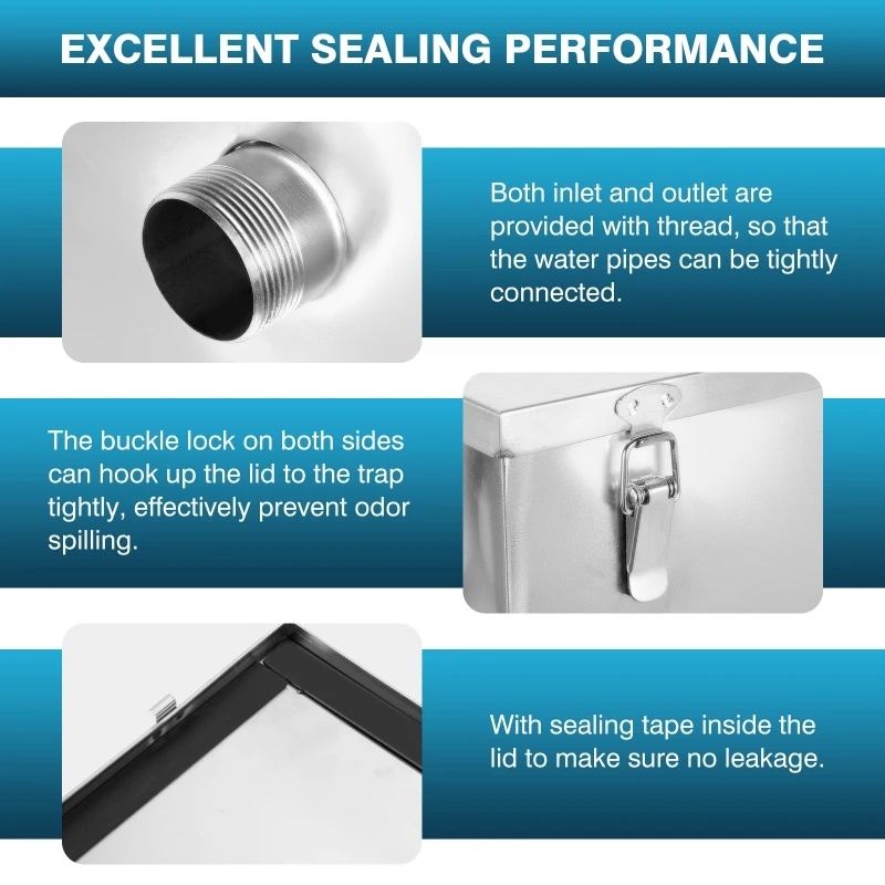 Imagem -06 - Interceptor de Graxa de Armadilha de Óleo de Água Separador de Filtro Tratamento de Águas Residuais de Cozinha para Restaurante e Casa Aço Inoxidável