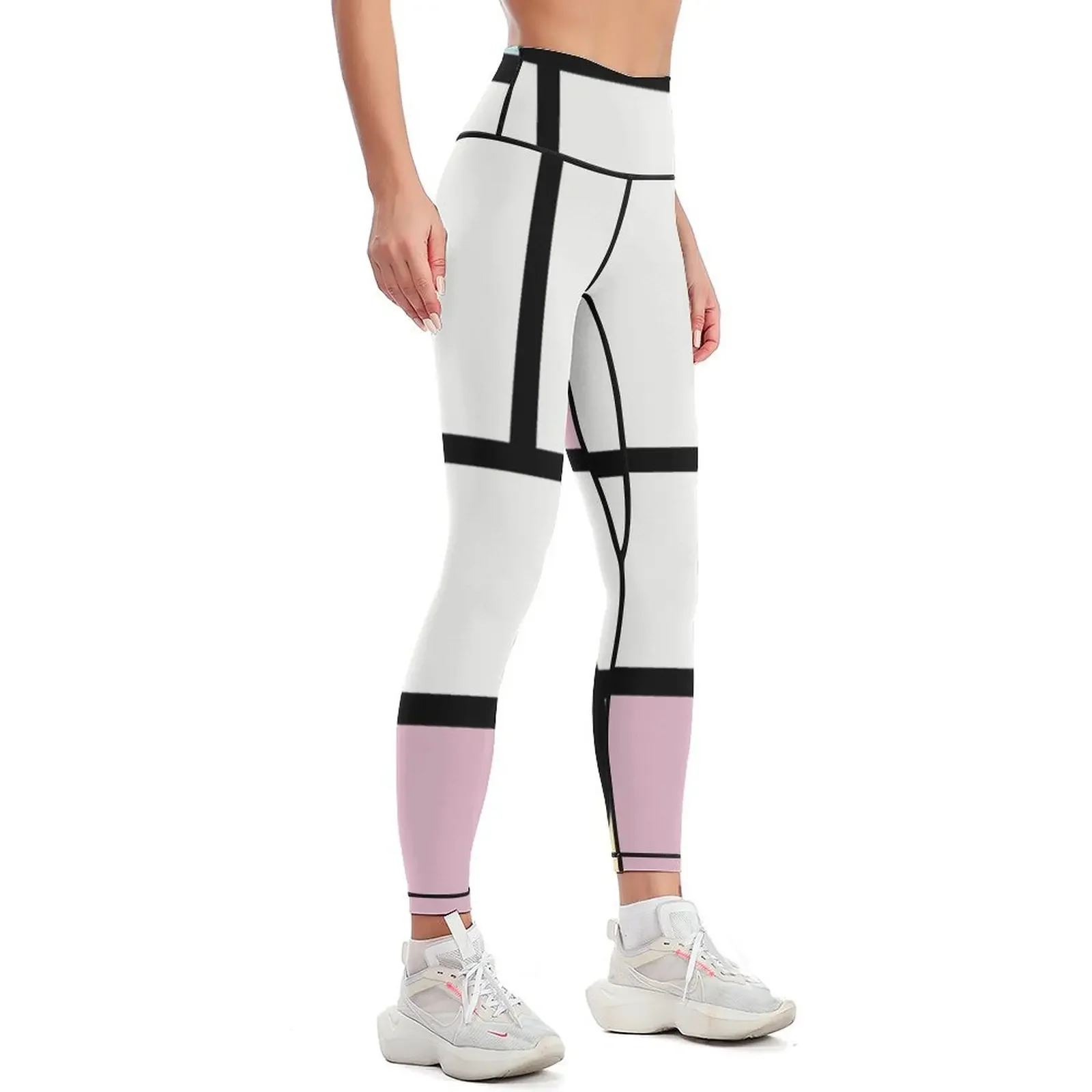 Mondrian Pastel Design Leggings Leginsy push up workout clothes for Womens Leggings