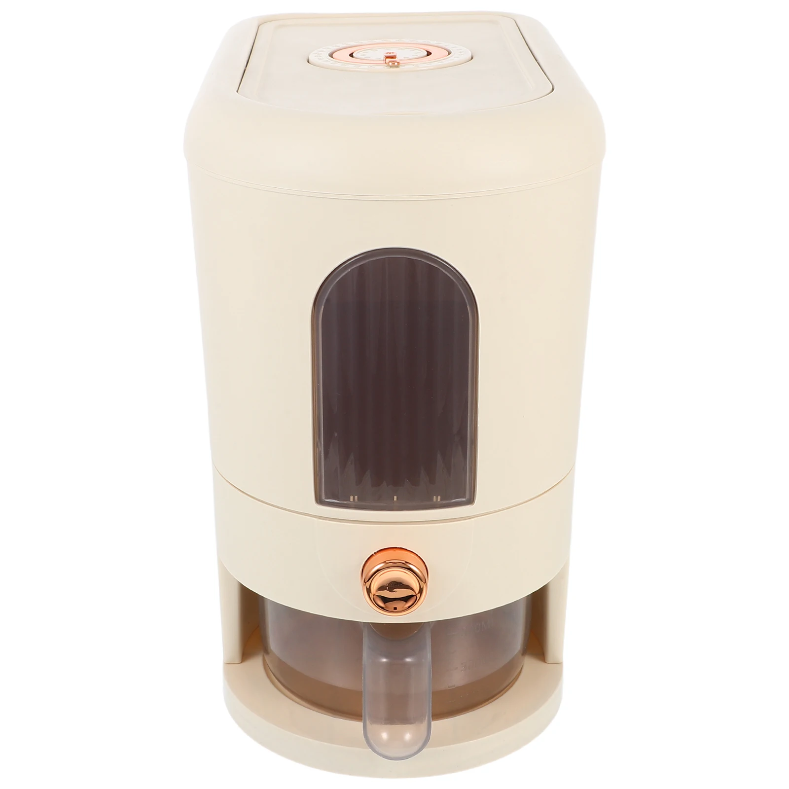 

Rice Dispenser Airtight Grain Container Storage Lid Clear Holder Visual Measurement Sleek Design Operation Versatile