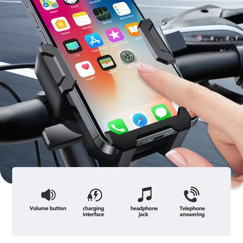 Soporte de teléfono para motocicleta, manillar de motocicleta, práctico y estable
