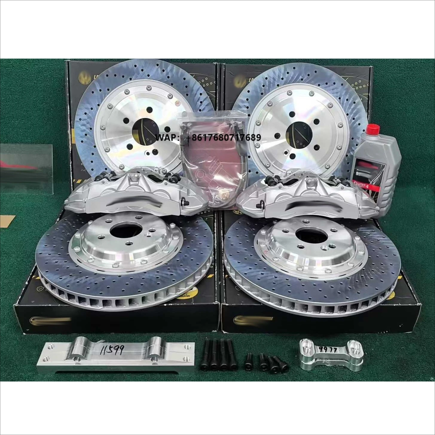 

New High-Performance 6-Piston Front 4-Piston Rear Brake Kit S450 W222 390mm Disc OE A0054206383 Big Brake Upgrade