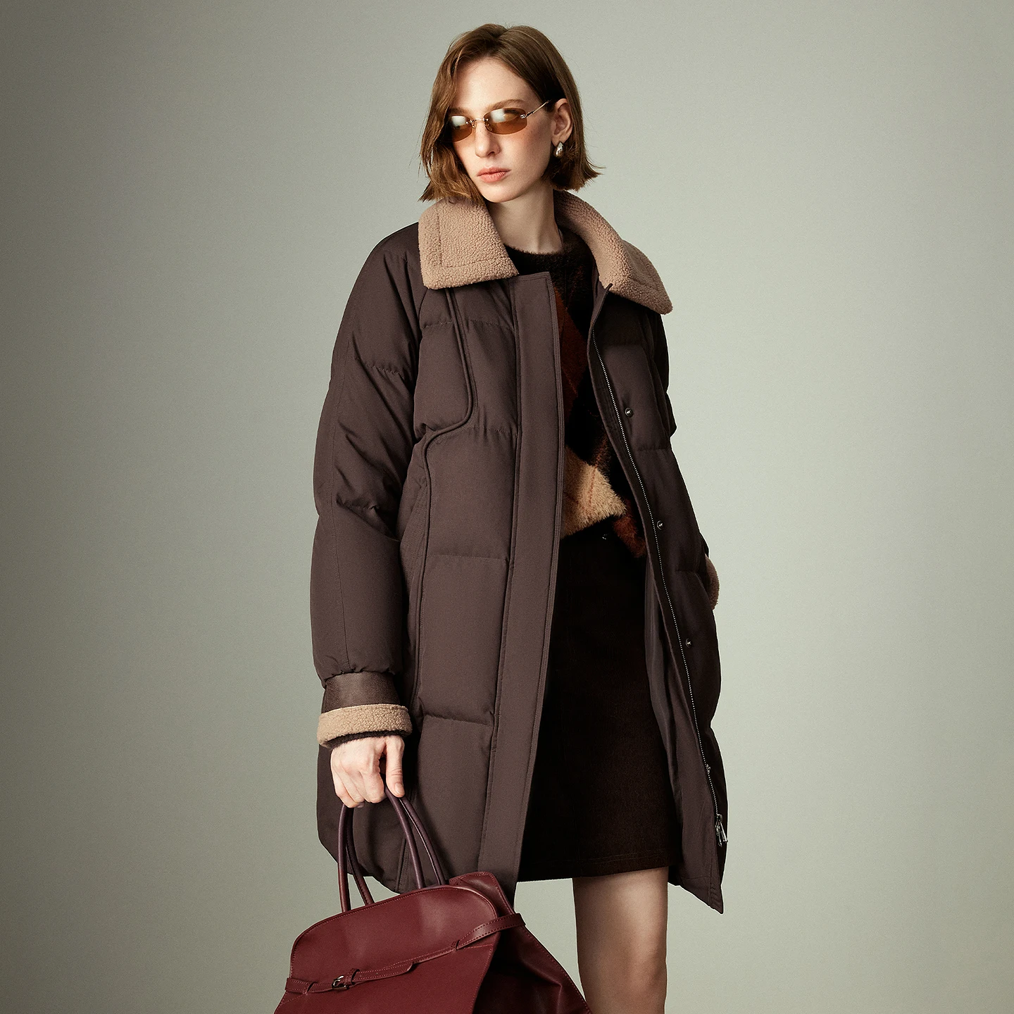 TOYOUTH سترات نسائية سفلية 2025 شتاء جديد أبيض بطة أسفل غامض طوق فضفاض طويل دافئ ملابس خارجية #2